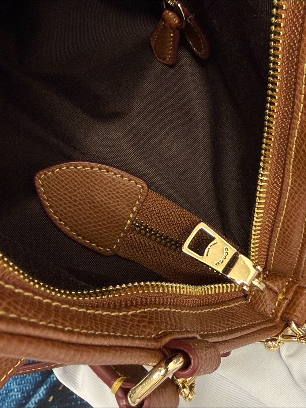 (new+tag) Coach Signature Tote / Shoulder Bag / Crossbody in Khaki Saddle Brown - Picture 9 of 16